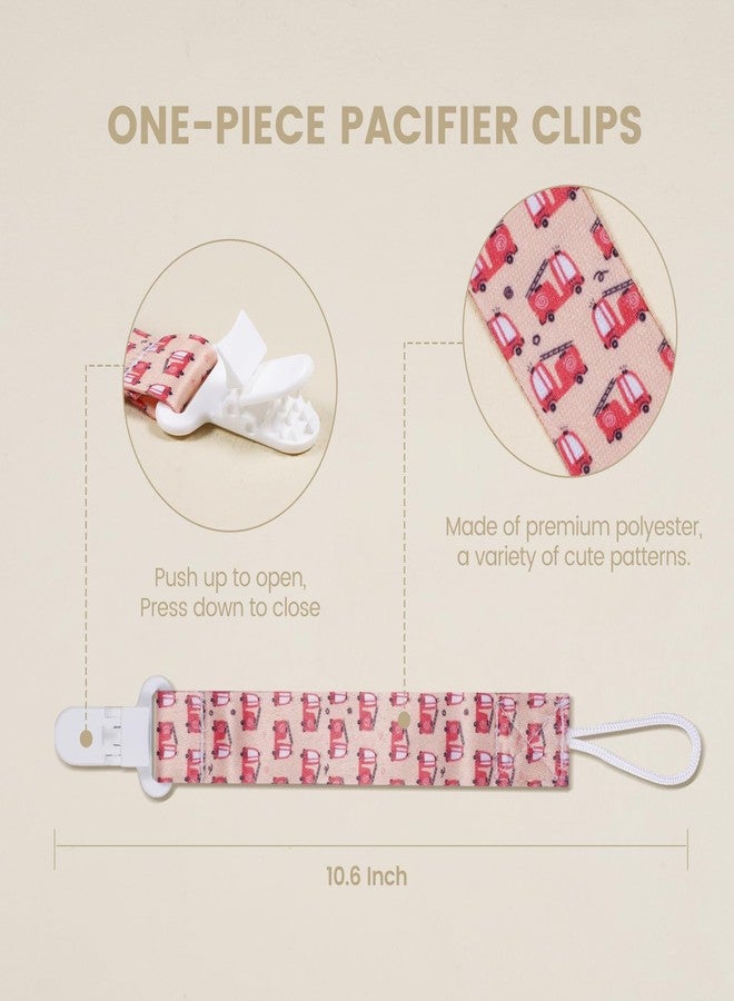 AmazingM Baby Pacifier Clip,Paci Leash Binky Clips for Baby Boys and Girls,Newborn Essentials,Pack of 6 Gift Set. (Construction Truck) - Image 2